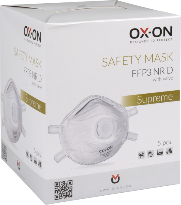 Støvmaske OX-ON MASK FFP3 NR D W/ VALVE SUPREME