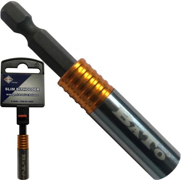 1/4" Bitsholder 65mm. Slim Quicklock 65mm. 1 stk. pk.