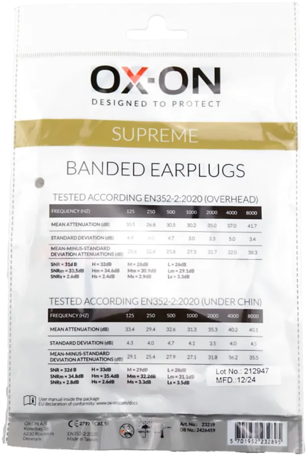 OX-ON Ørepropper med bånd Supreme - Billede 3