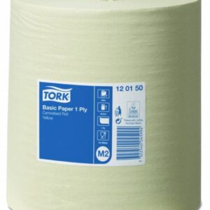 Tork håndklæderulle Basic gul M2 (120150)