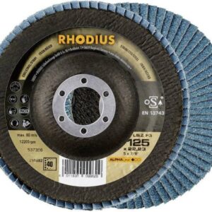 Rhodius ALPHAline lamelskive  LSZ F3 stjernefjederskive 125mm x 22,23mm - P40 (210482)