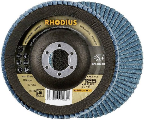 Rhodius ALPHAline lamelskive LSZ F3 stjernefjederskive 125mm x 22,23mm - P40 (210482)