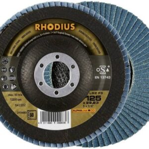 Rhodius ALPHAline lamelskive LSZ F3 stjernefjederskive 125mm x 22,23mm - P60 (210483)
