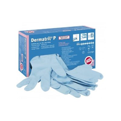 Dermatril P 743, blå, 28 cm, UP, 50 stk