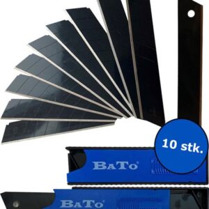 Knivblade bræk-af 18 mm Black Finish Ultra skarp 1 disp.=10 blade 6132