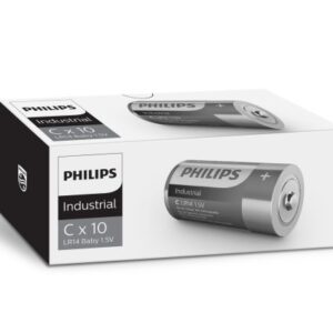 Philips batteri Industrial C 10 pak LR14 pris er pr. pakke