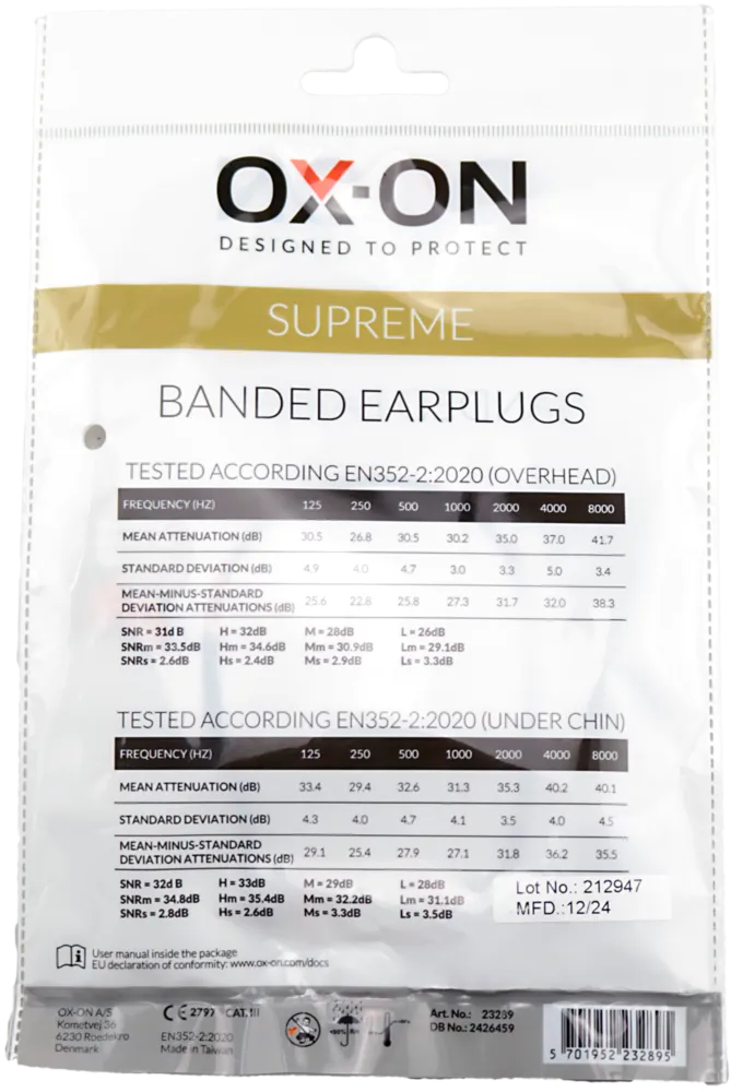 OX-ON Ørepropper med bånd Supreme - Billede 3