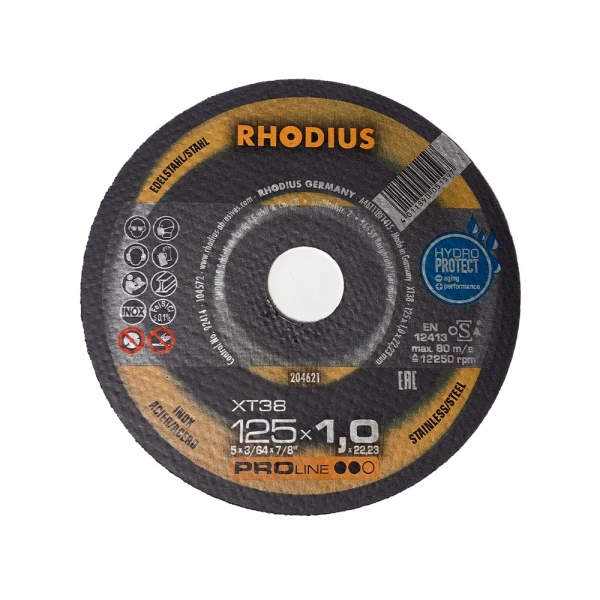 Rhodius Skæreskive XT38 125mm X 1,0mm X Ø22 (204621)